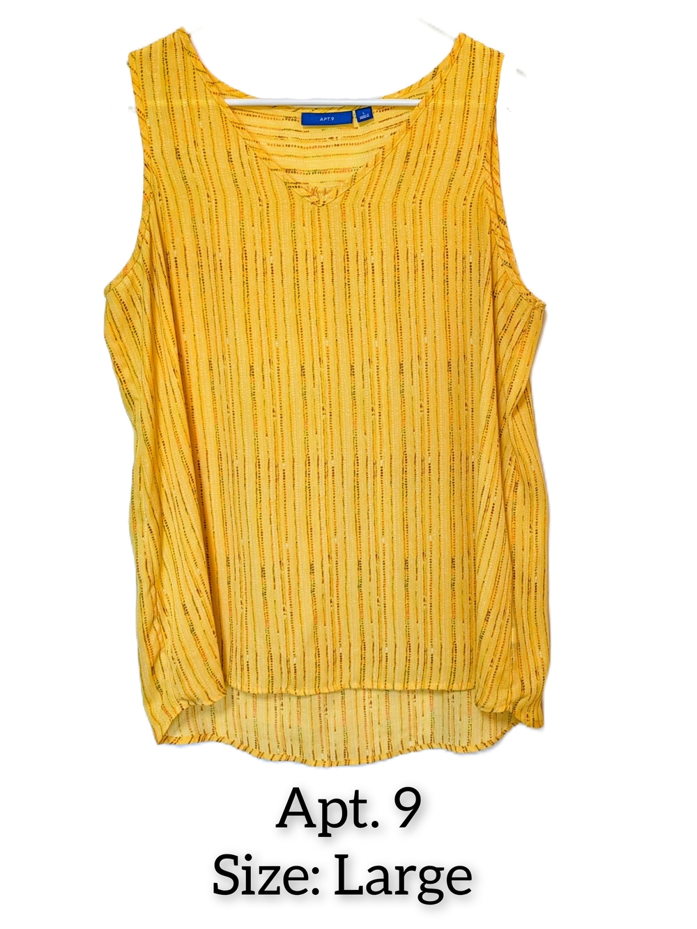 Apt. 9 Yellow Sleeveless V-Neck Blouse